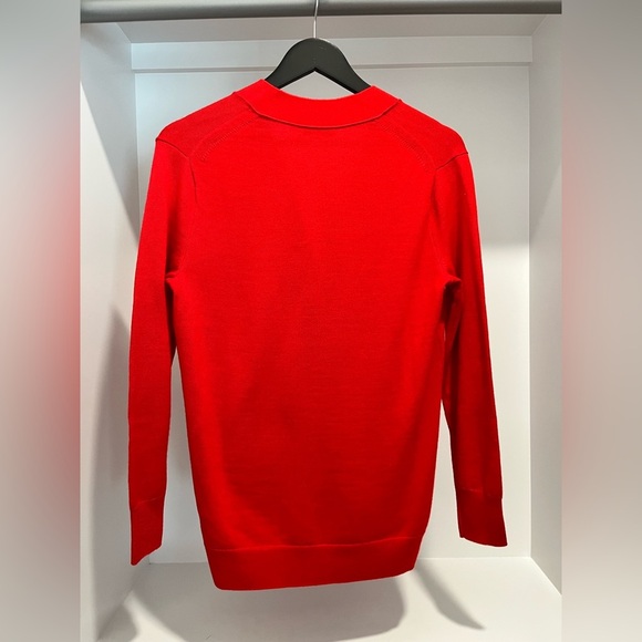 Madewell Merino Wool Boyfriend Cardigan Button Relaxed XXS Bright Cherry NWT - Picture 9 of 12